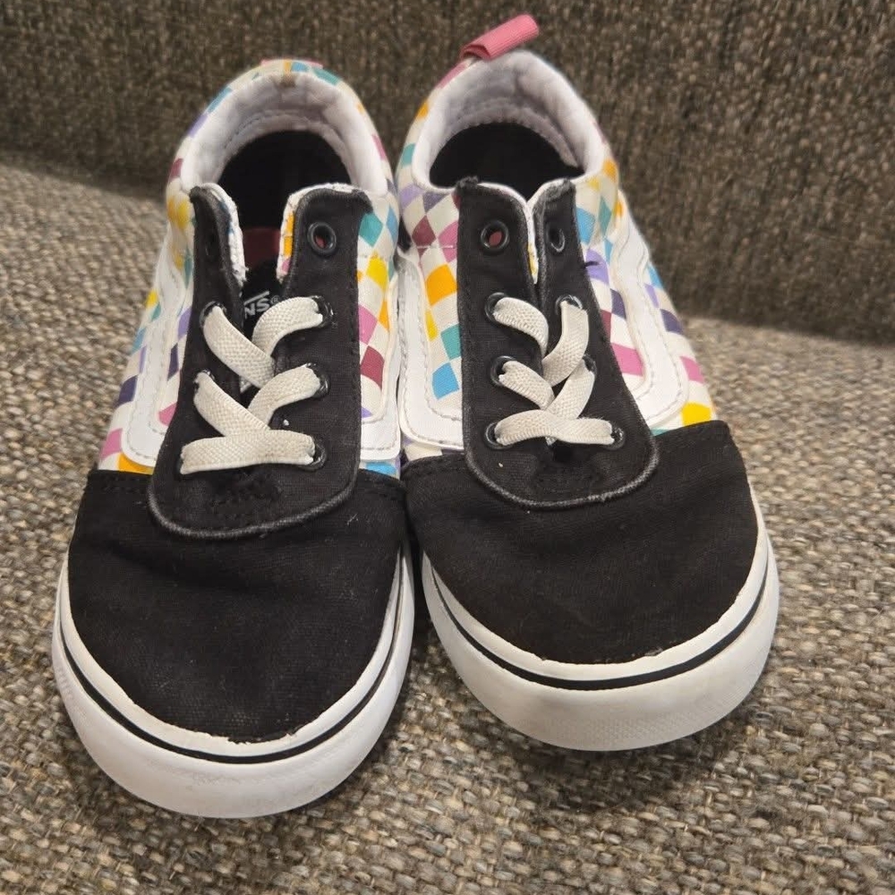 Vans Kids Colorful Checkered Sneakers 9T